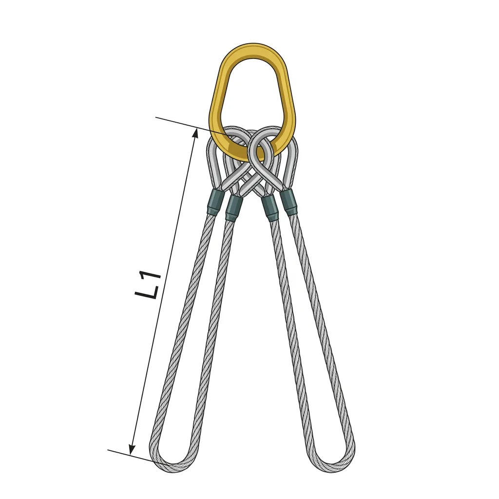 Laço de Cabo de Aço AC2 Polido com Alma de Fibra